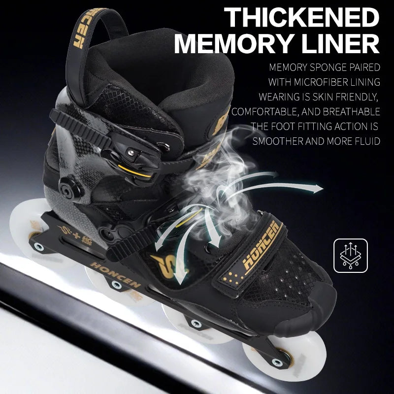 OEM Inline Skates Carbon Fiber Boot Adults Roller Lightweight Racing Speed Aggressive Professional Freestyle Slalom Skating