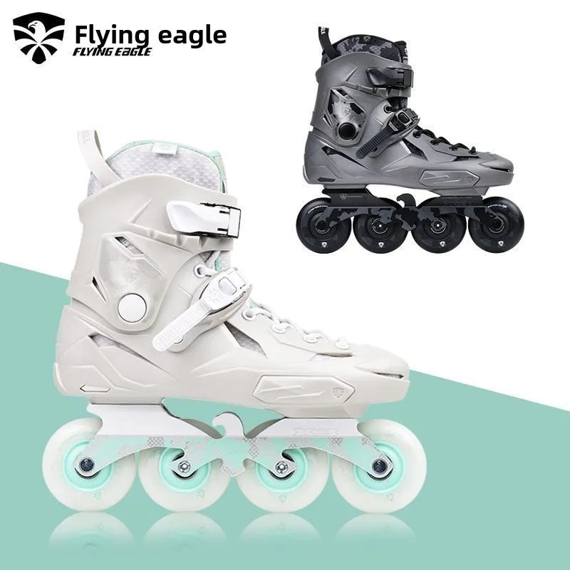 Flying Eagle X3 Adult Beginner College Skating Flat Shoes Men's Women's Professional Microfiber Shell Carbon Speed Single Row