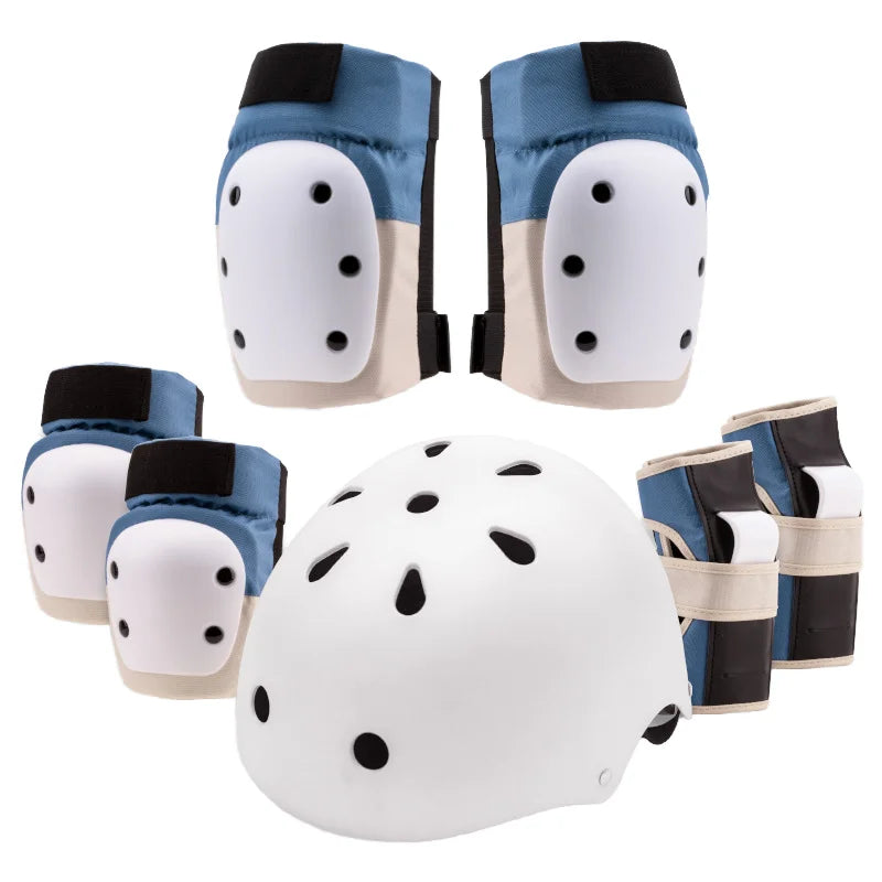 Hot Sale 7pcs Set Roller Skates Cycling Bike Knee Skateboard Helmet  Protective Gear
