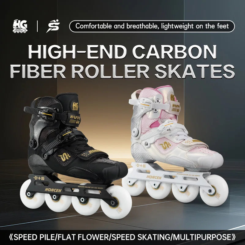 OEM Inline Skates Carbon Fiber Boot Adults Roller Lightweight Racing Speed Aggressive Professional Freestyle Slalom Skating
