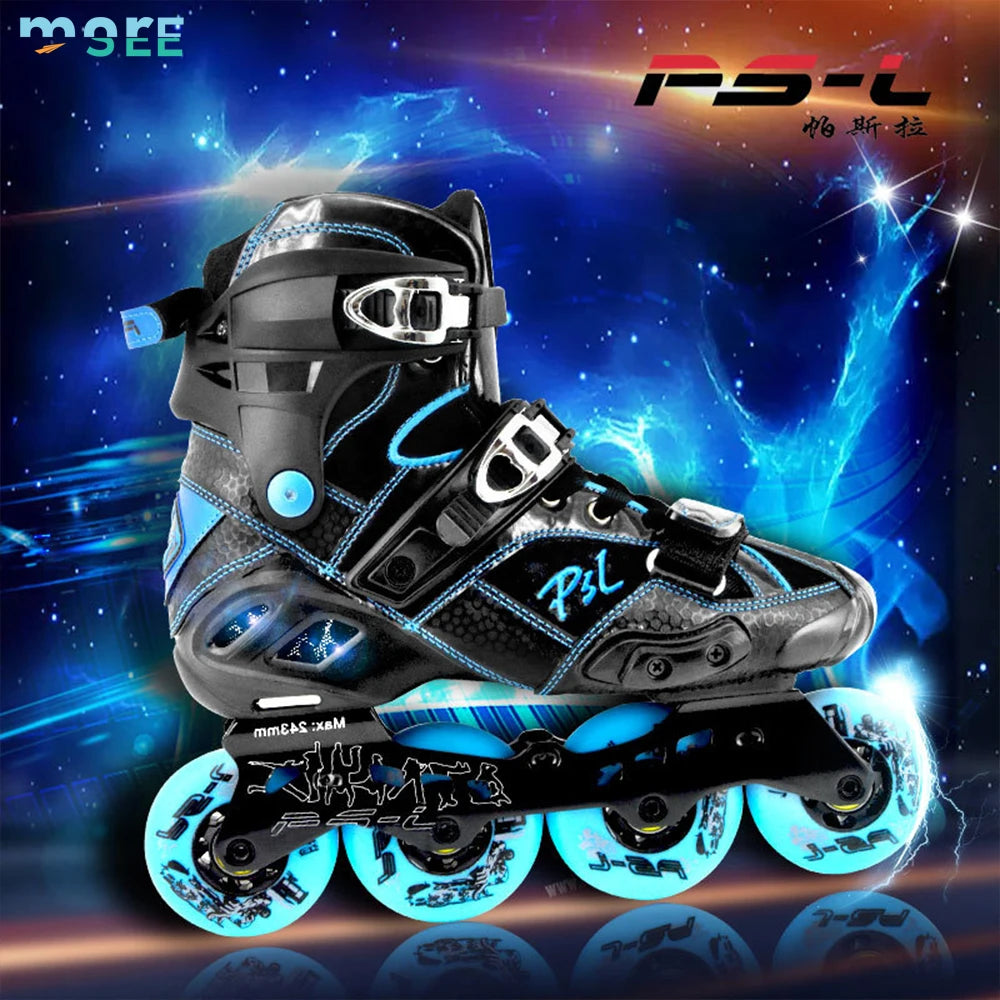 SeeMore Aluminum Alloy Frame Hurricane Storm Inline Skates Full Set Carbon Fiber Roller Skates Slalom Shoes Speed Skating
