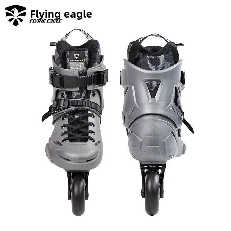 Flying Eagle X3 Adult Beginner College Skating Flat Shoes Men's Women's Professional Microfiber Shell Carbon Speed Single Row