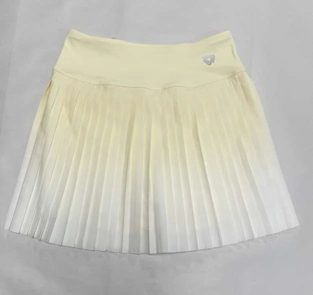 NSR Women Pleated Tennis Pocket Skirt 1pcs Athletic Short Culottes High Waisted Color Gradient Workout Tennis Skirt