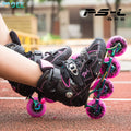 SeeMore Aluminum Alloy Frame Hurricane Storm Inline Skates Full Set Carbon Fiber Roller Skates Slalom Shoes Speed Skating