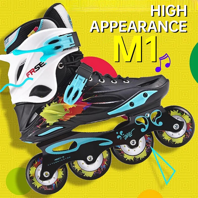 OEM Roller Inline Skates M1 Model Teens Unisex Outdoor Street Professional Adult Fitness Speed Skate Blades PU Wheels Aluminum