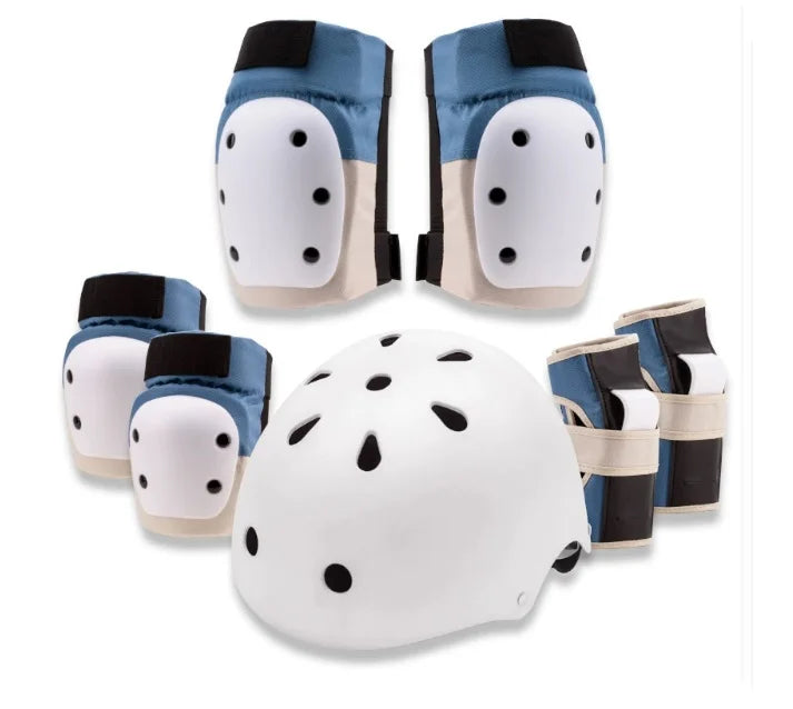Hot Sale 7pcs Set Roller Skates Cycling Bike Knee Skateboard Helmet  Protective Gear