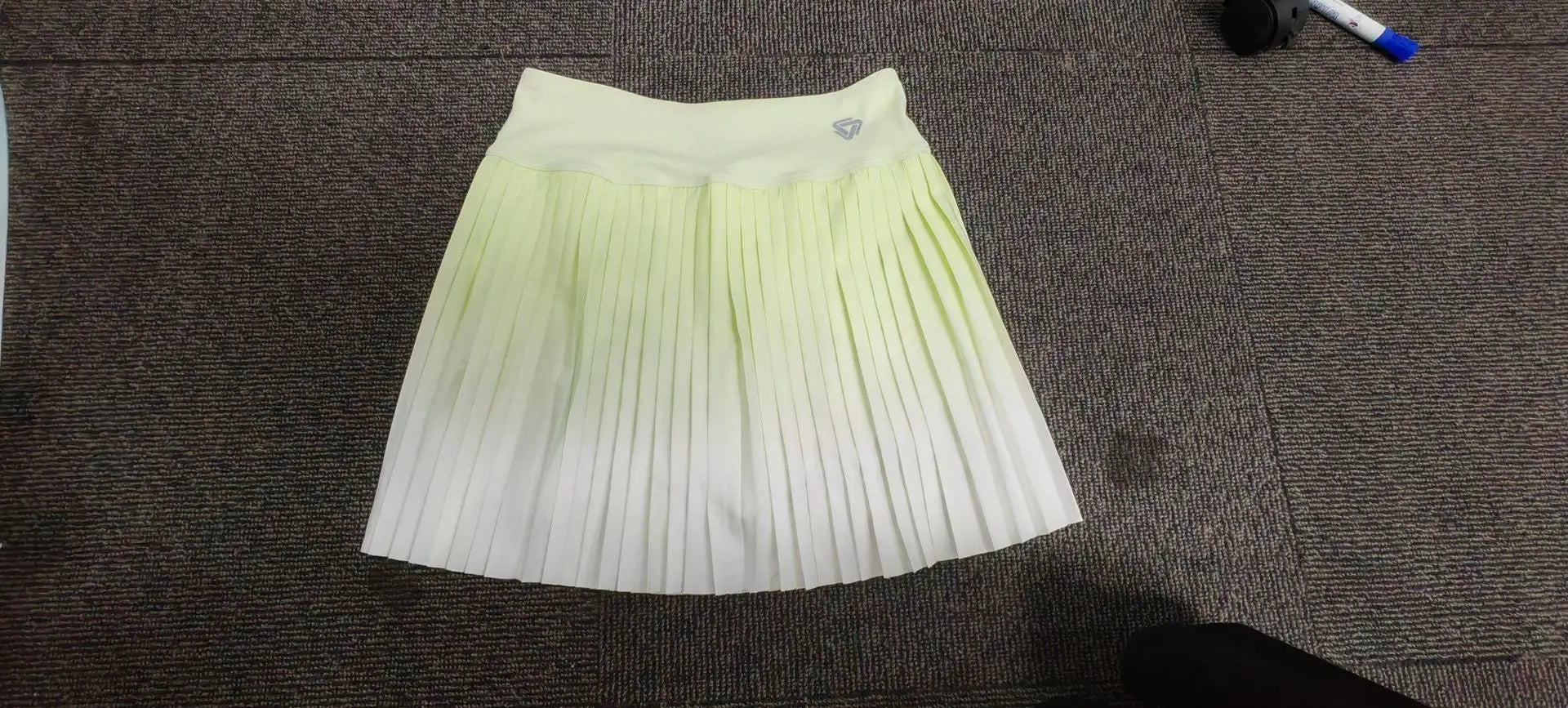 NSR Women Pleated Tennis Pocket Skirt 1pcs Athletic Short Culottes High Waisted Color Gradient Workout Tennis Skirt