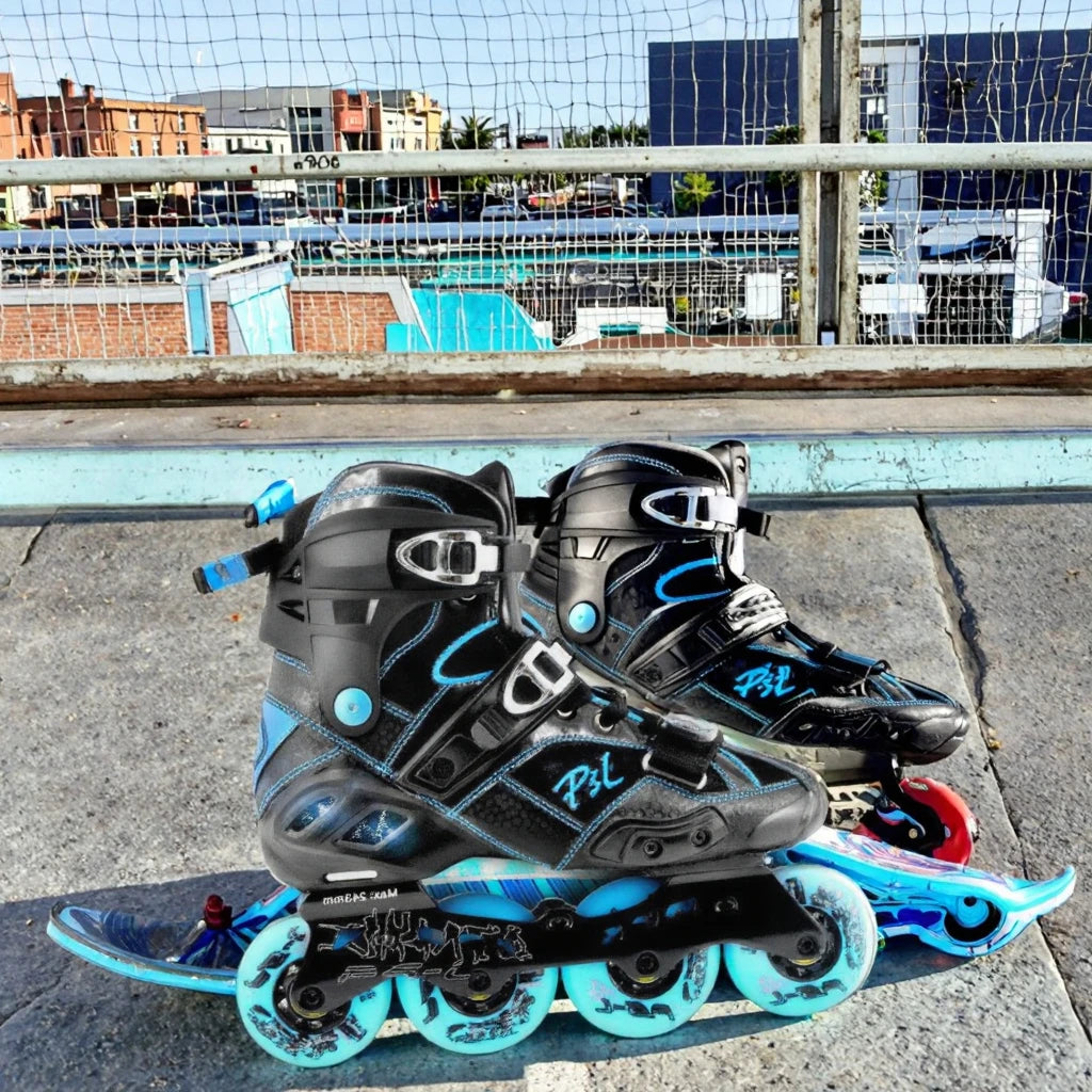 SeeMore Aluminum Alloy Frame Hurricane Storm Inline Skates Full Set Carbon Fiber Roller Skates Slalom Shoes Speed Skating