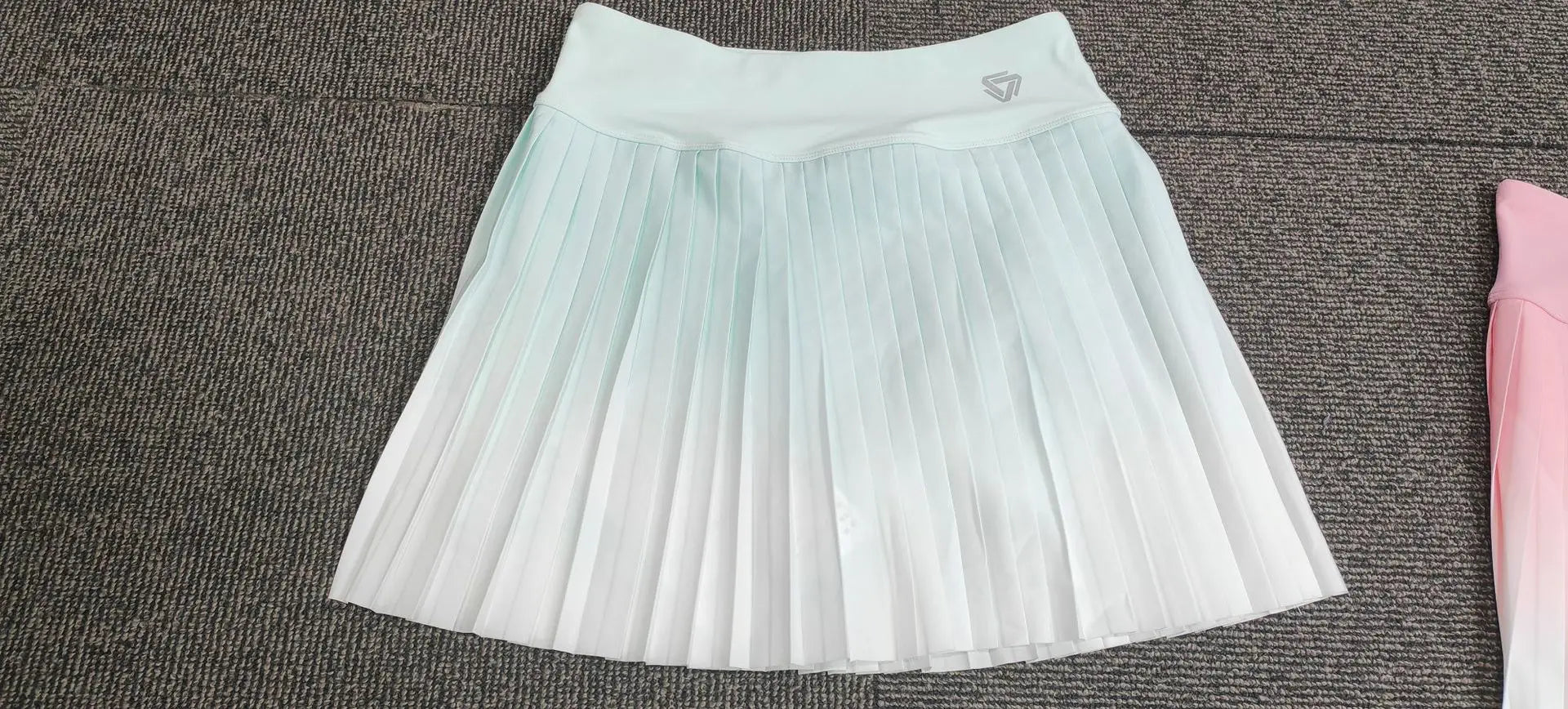 NSR Women Pleated Tennis Pocket Skirt 1pcs Athletic Short Culottes High Waisted Color Gradient Workout Tennis Skirt