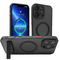 Magnetic Mobile Phone Case with Stand for iPhone 17 16 Pro Max 15 14 Plus 13 12 11 Translucent Cover with Kickstand